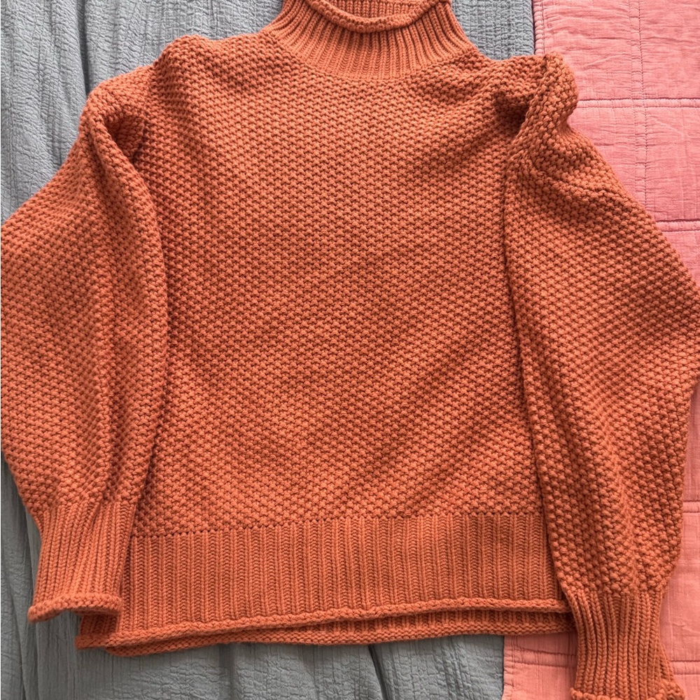 Amazon Women's Turtleneck Sweater in Rust